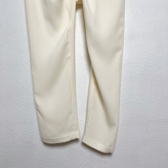 Amanda Uprichard Off White Open Back Janet Jumpsuit Size Medium - Picture 11 of 11